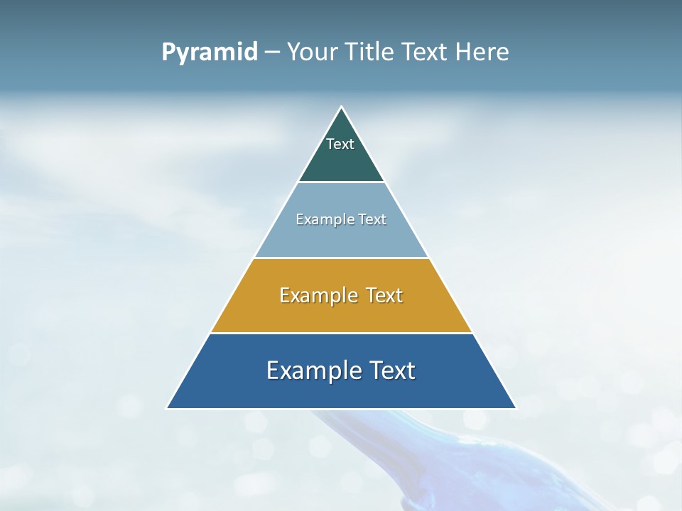 A Blue Bottle With A Cork In The Water PowerPoint Template