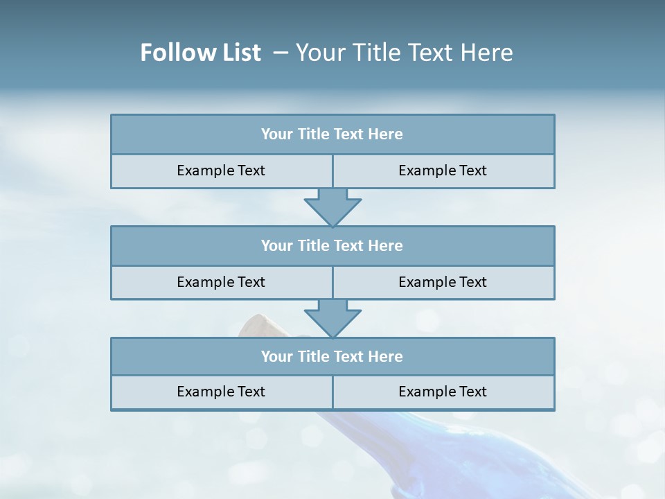 A Blue Bottle With A Cork In The Water PowerPoint Template