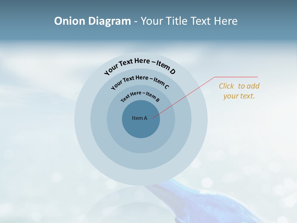 A Blue Bottle With A Cork In The Water PowerPoint Template