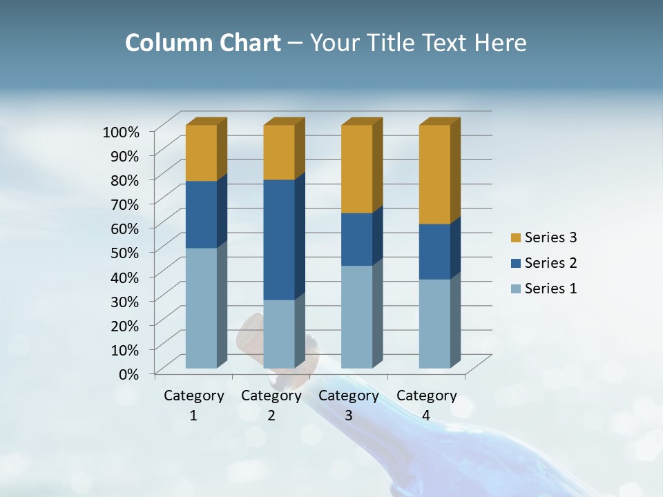 A Blue Bottle With A Cork In The Water PowerPoint Template