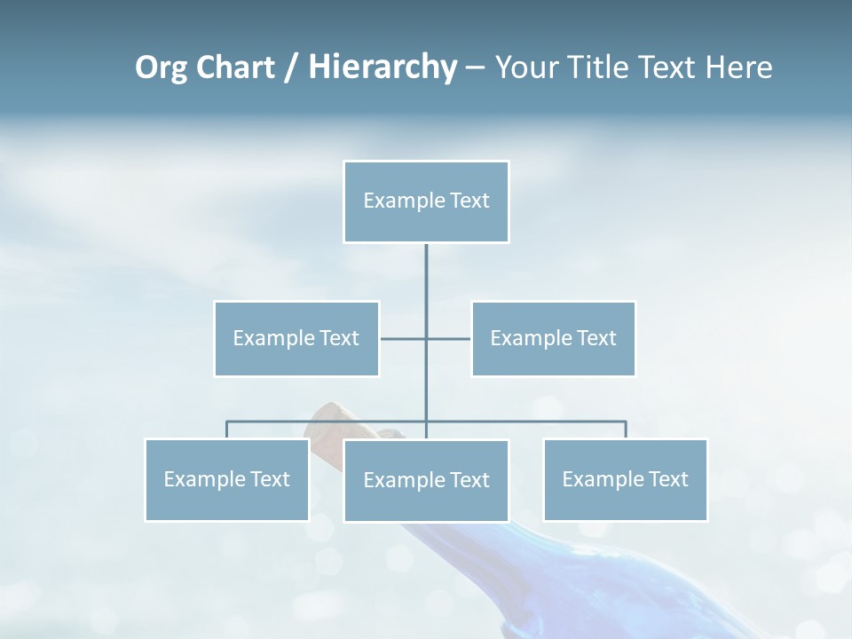 A Blue Bottle With A Cork In The Water PowerPoint Template