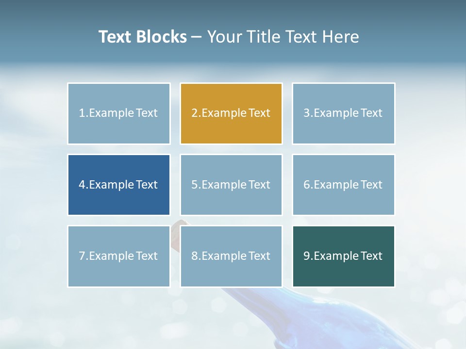 A Blue Bottle With A Cork In The Water PowerPoint Template