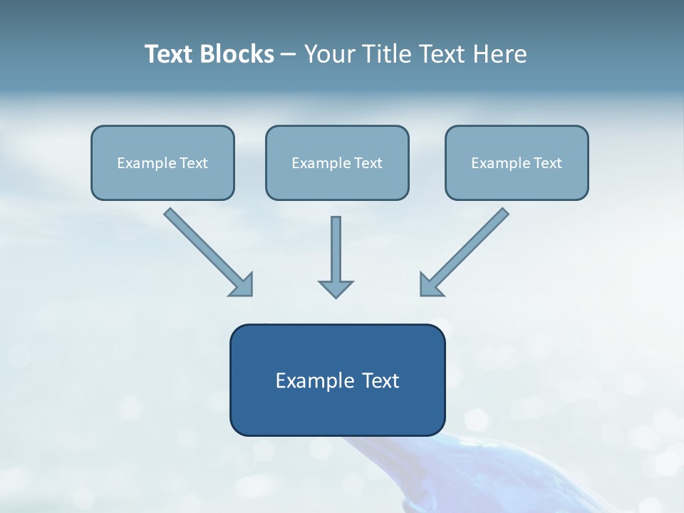 A Blue Bottle With A Cork In The Water PowerPoint Template