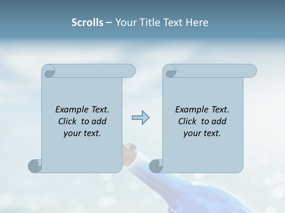 A Blue Bottle With A Cork In The Water PowerPoint Template