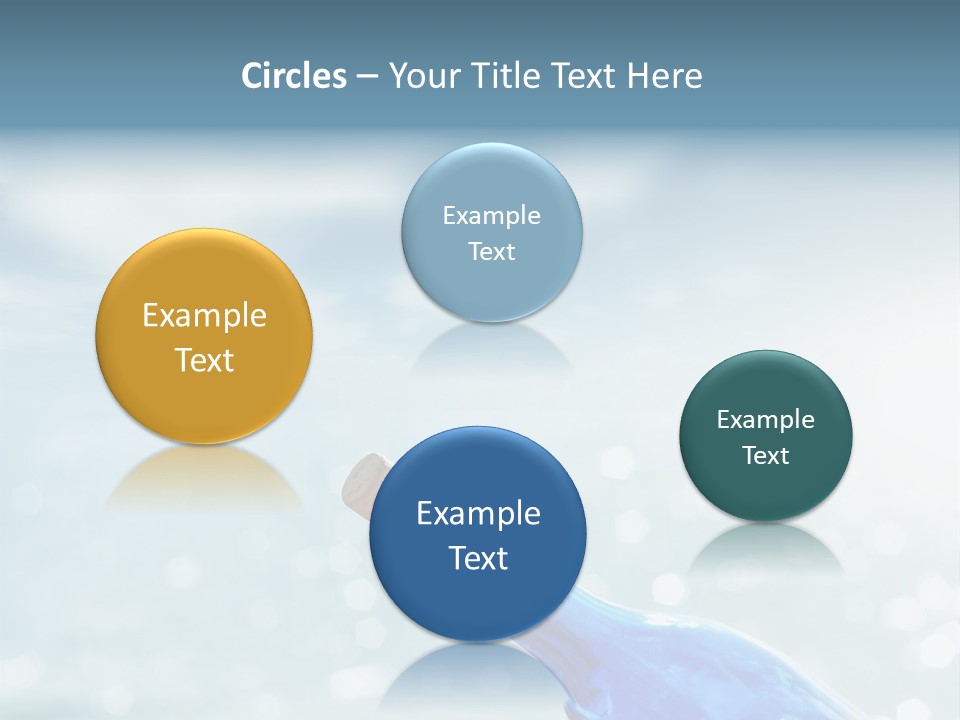 A Blue Bottle With A Cork In The Water PowerPoint Template