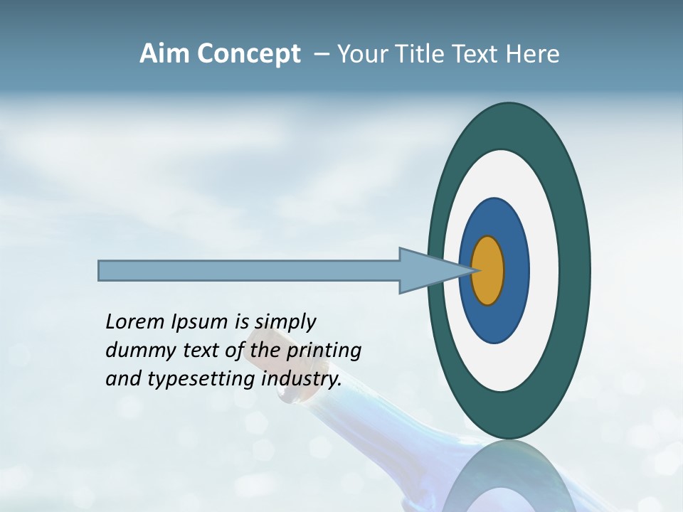 A Blue Bottle With A Cork In The Water PowerPoint Template