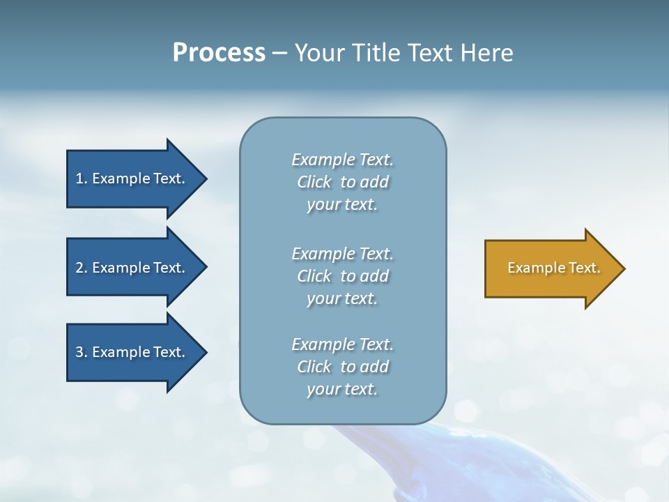 A Blue Bottle With A Cork In The Water PowerPoint Template