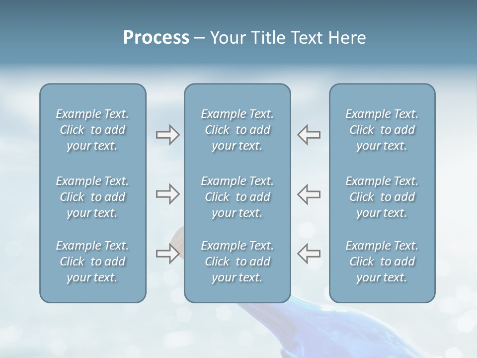 A Blue Bottle With A Cork In The Water PowerPoint Template
