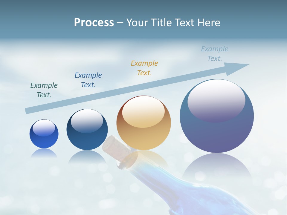 A Blue Bottle With A Cork In The Water PowerPoint Template