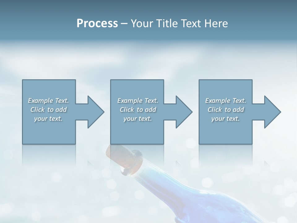 A Blue Bottle With A Cork In The Water PowerPoint Template