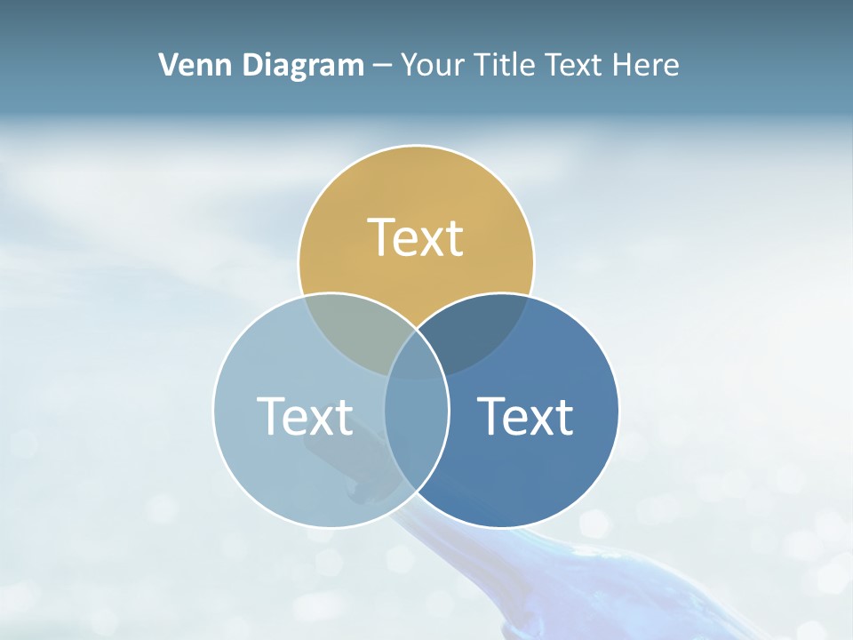 A Blue Bottle With A Cork In The Water PowerPoint Template