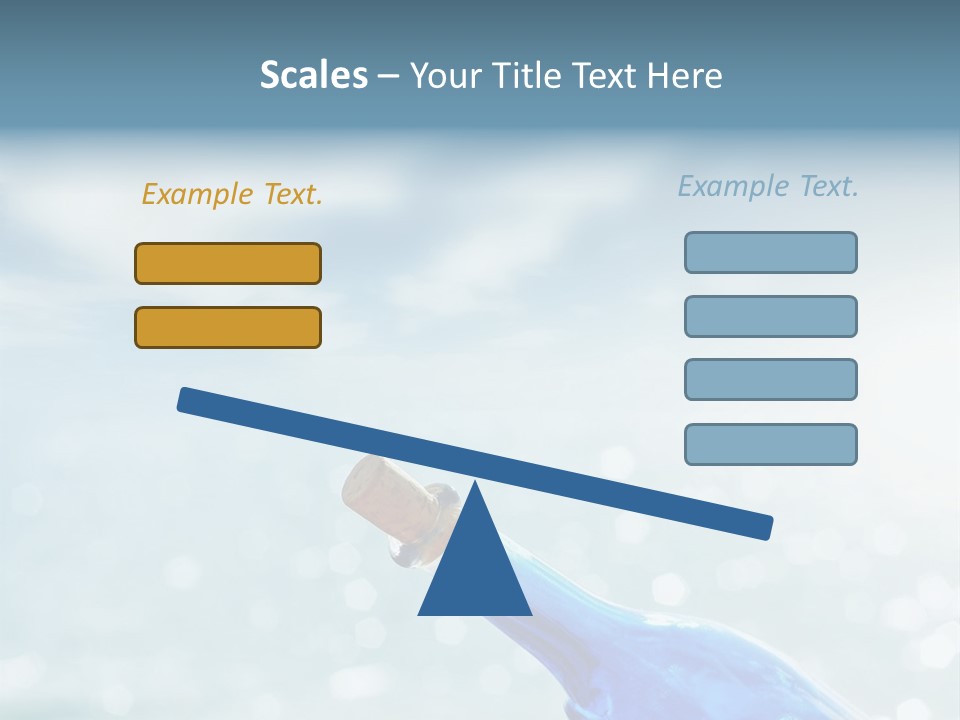 A Blue Bottle With A Cork In The Water PowerPoint Template