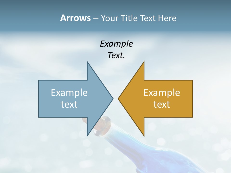 A Blue Bottle With A Cork In The Water PowerPoint Template