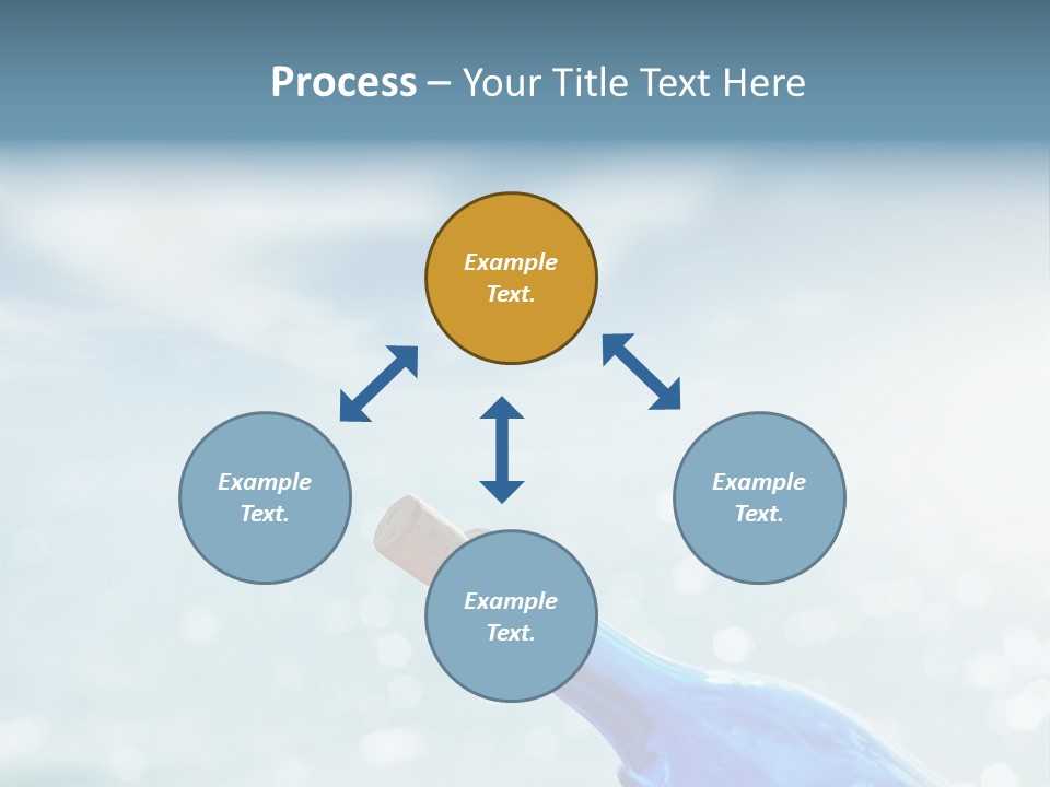 A Blue Bottle With A Cork In The Water PowerPoint Template