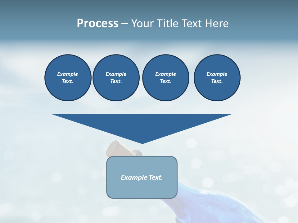 A Blue Bottle With A Cork In The Water PowerPoint Template