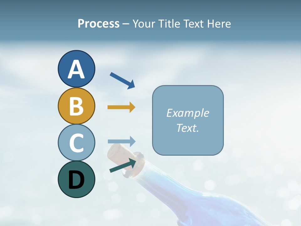 A Blue Bottle With A Cork In The Water PowerPoint Template