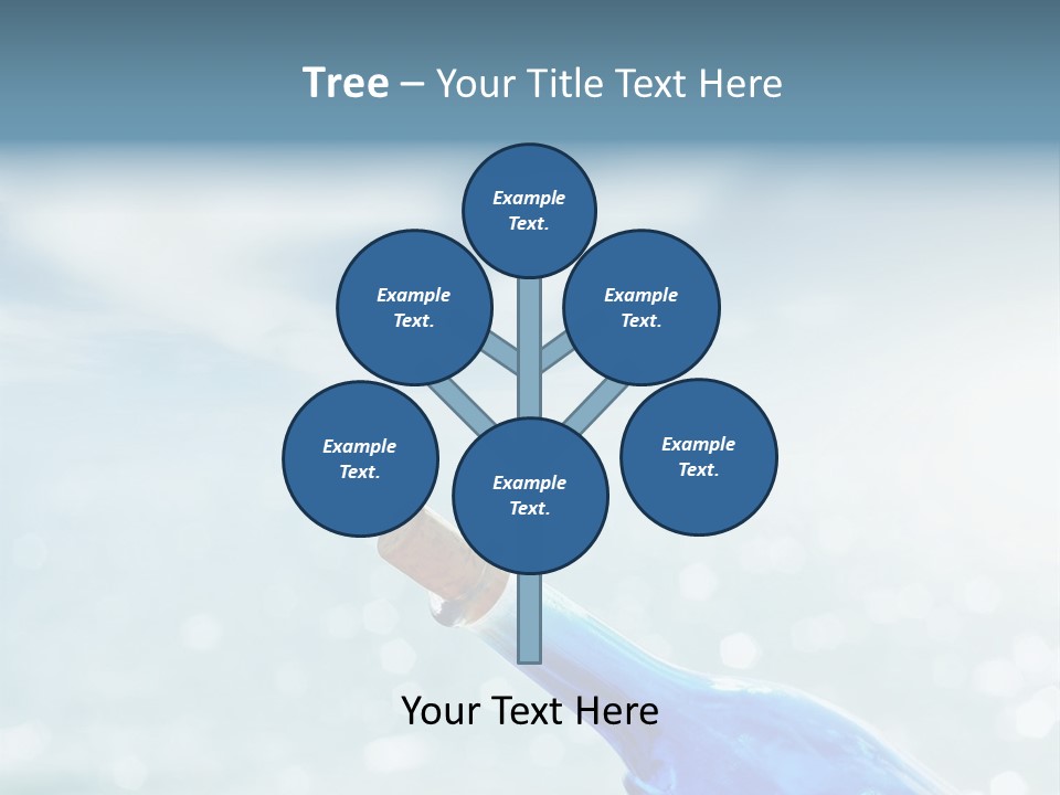 A Blue Bottle With A Cork In The Water PowerPoint Template