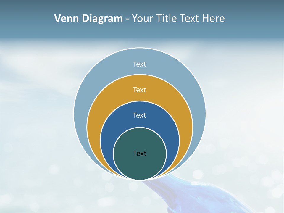 A Blue Bottle With A Cork In The Water PowerPoint Template