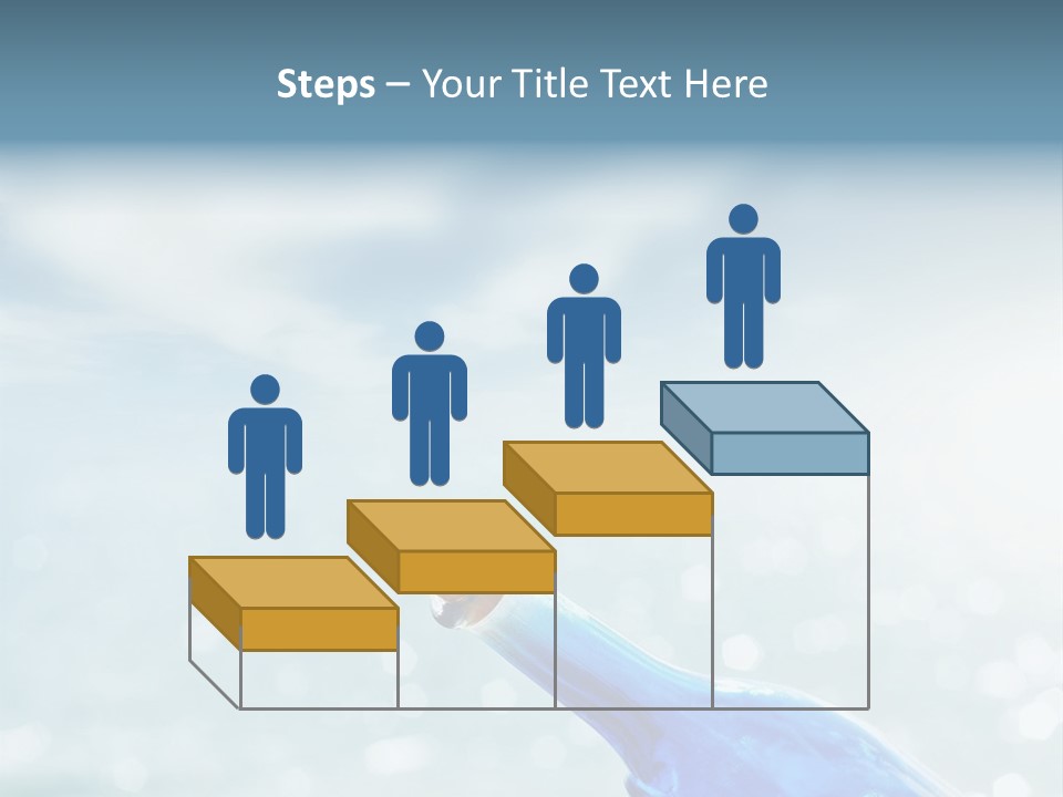 A Blue Bottle With A Cork In The Water PowerPoint Template