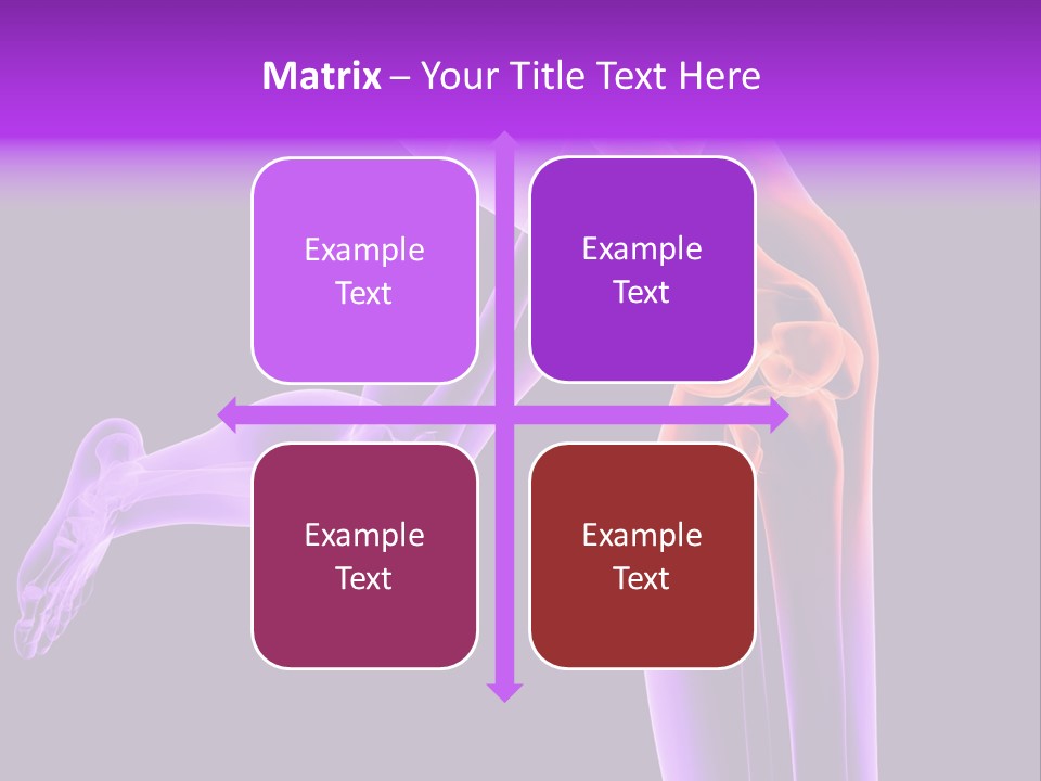 A 3D Image Of A Person's Leg With The Word Name Of Presentation On PowerPoint Template