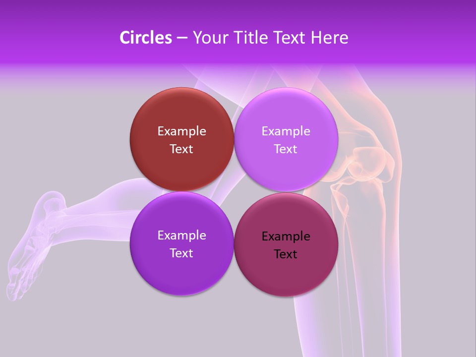 A 3D Image Of A Person's Leg With The Word Name Of Presentation On PowerPoint Template