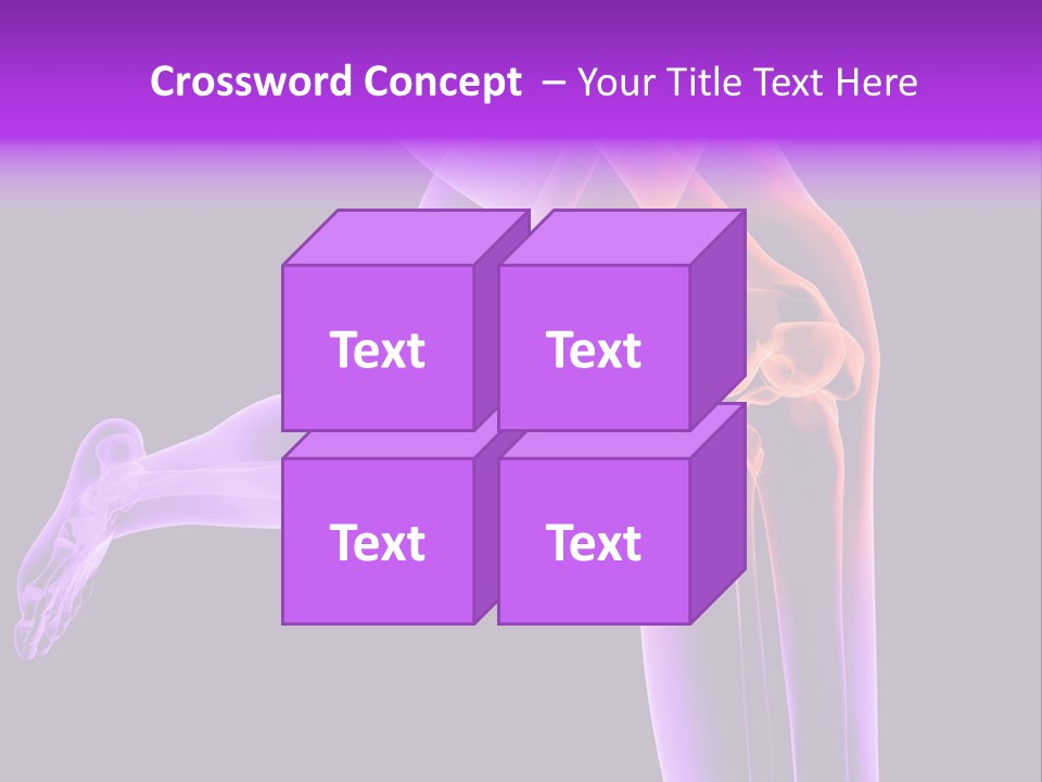 A 3D Image Of A Person's Leg With The Word Name Of Presentation On PowerPoint Template