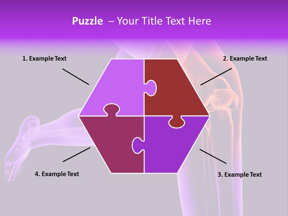 A 3D Image Of A Person's Leg With The Word Name Of Presentation On PowerPoint Template