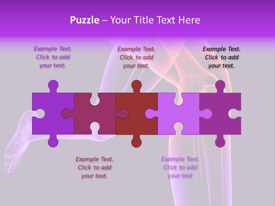 A 3D Image Of A Person's Leg With The Word Name Of Presentation On PowerPoint Template