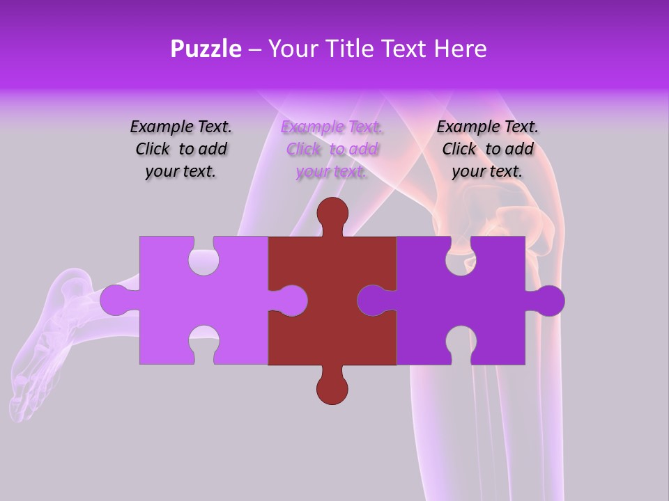 A 3D Image Of A Person's Leg With The Word Name Of Presentation On PowerPoint Template