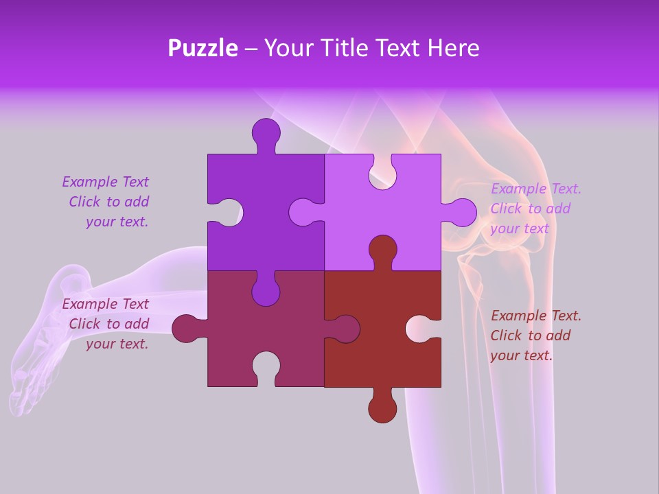 A 3D Image Of A Person's Leg With The Word Name Of Presentation On PowerPoint Template