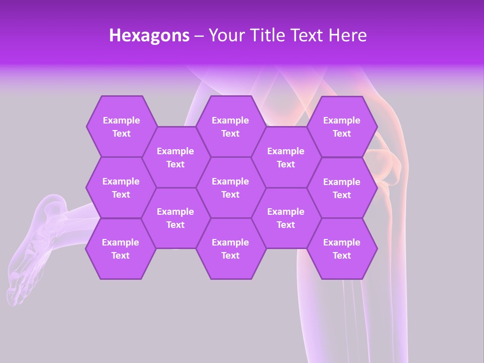 A 3D Image Of A Person's Leg With The Word Name Of Presentation On PowerPoint Template