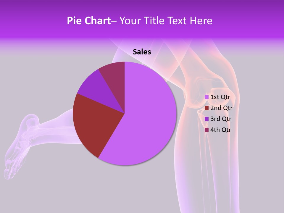 A 3D Image Of A Person's Leg With The Word Name Of Presentation On PowerPoint Template