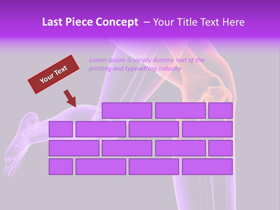 A 3D Image Of A Person's Leg With The Word Name Of Presentation On PowerPoint Template