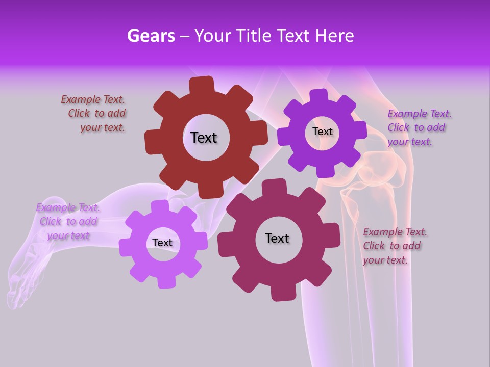 A 3D Image Of A Person's Leg With The Word Name Of Presentation On PowerPoint Template