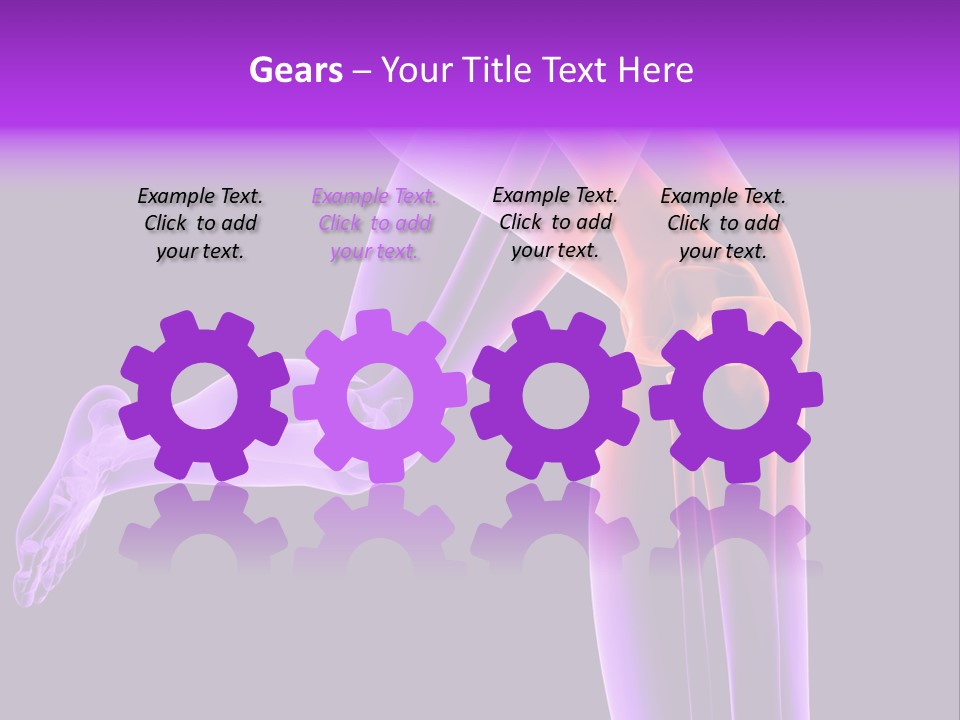 A 3D Image Of A Person's Leg With The Word Name Of Presentation On PowerPoint Template