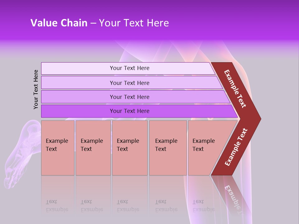 A 3D Image Of A Person's Leg With The Word Name Of Presentation On PowerPoint Template