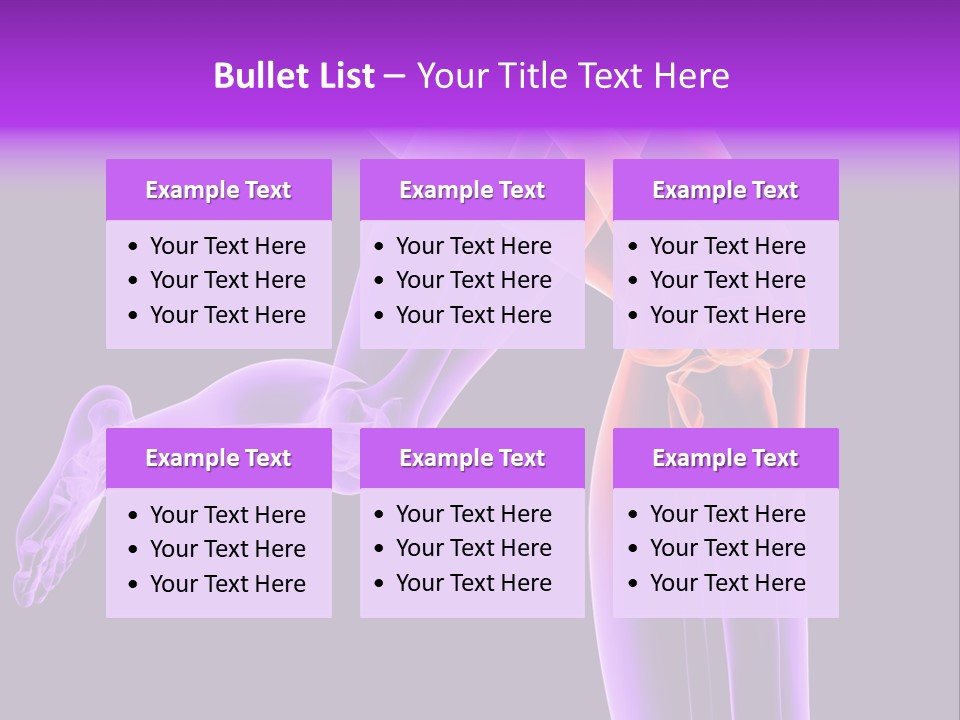 A 3D Image Of A Person's Leg With The Word Name Of Presentation On PowerPoint Template