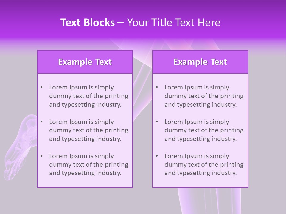 A 3D Image Of A Person's Leg With The Word Name Of Presentation On PowerPoint Template