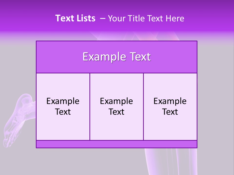 A 3D Image Of A Person's Leg With The Word Name Of Presentation On PowerPoint Template