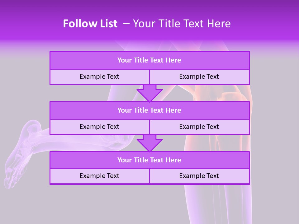 A 3D Image Of A Person's Leg With The Word Name Of Presentation On PowerPoint Template
