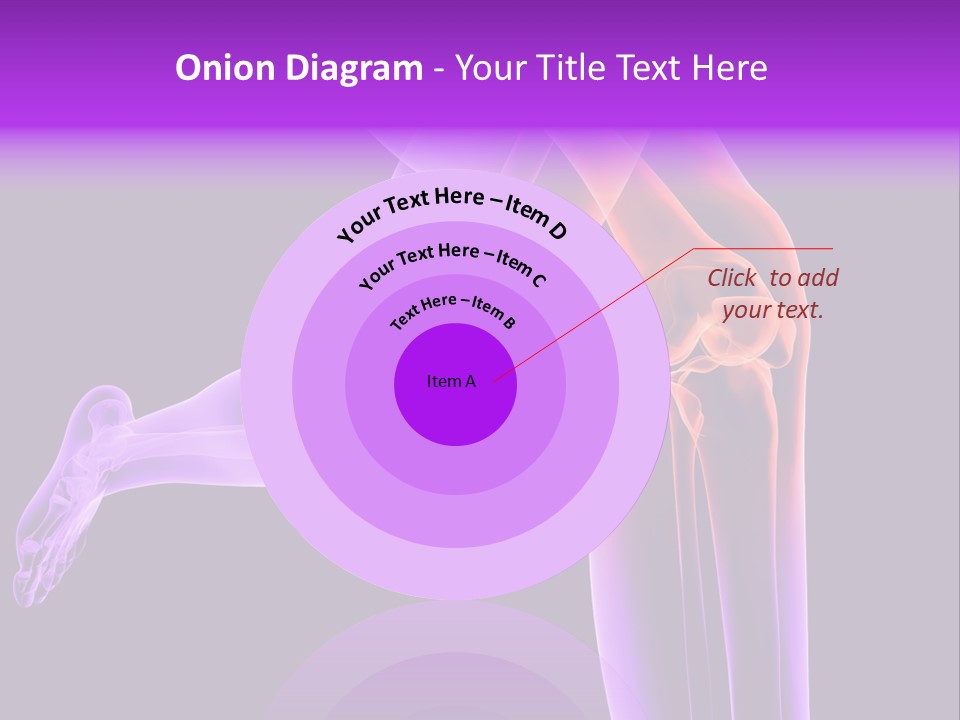 A 3D Image Of A Person's Leg With The Word Name Of Presentation On PowerPoint Template