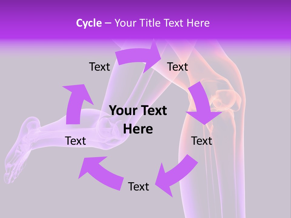 A 3D Image Of A Person's Leg With The Word Name Of Presentation On PowerPoint Template