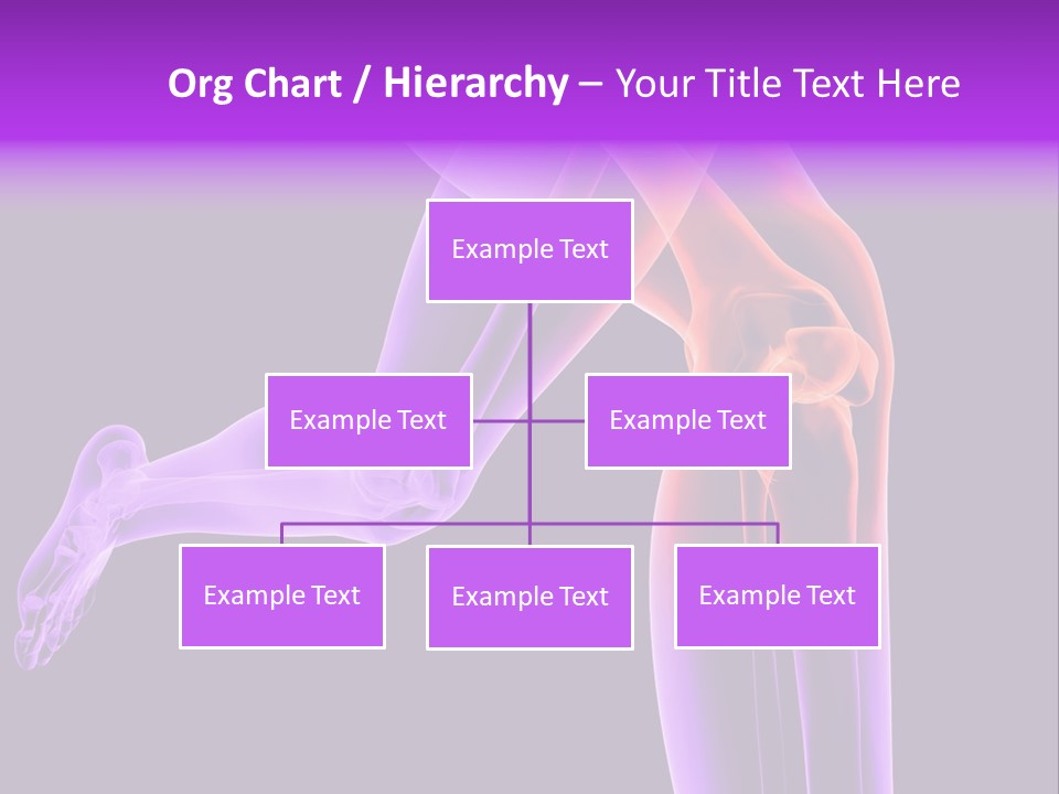 A 3D Image Of A Person's Leg With The Word Name Of Presentation On PowerPoint Template