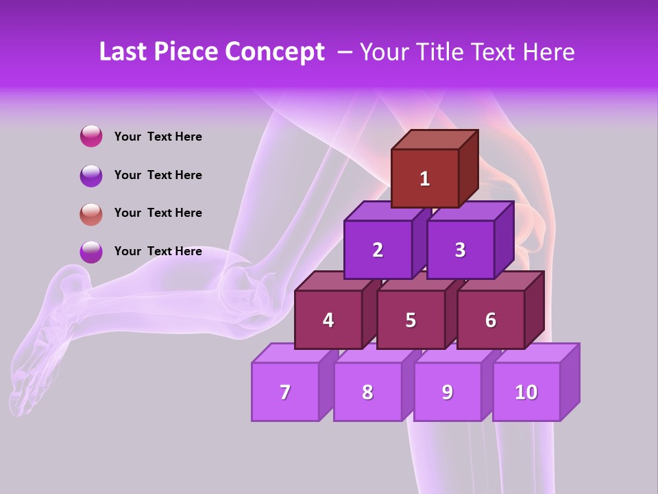 A 3D Image Of A Person's Leg With The Word Name Of Presentation On PowerPoint Template