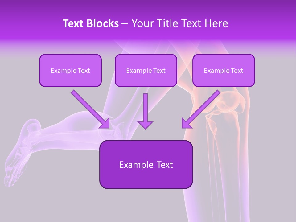 A 3D Image Of A Person's Leg With The Word Name Of Presentation On PowerPoint Template