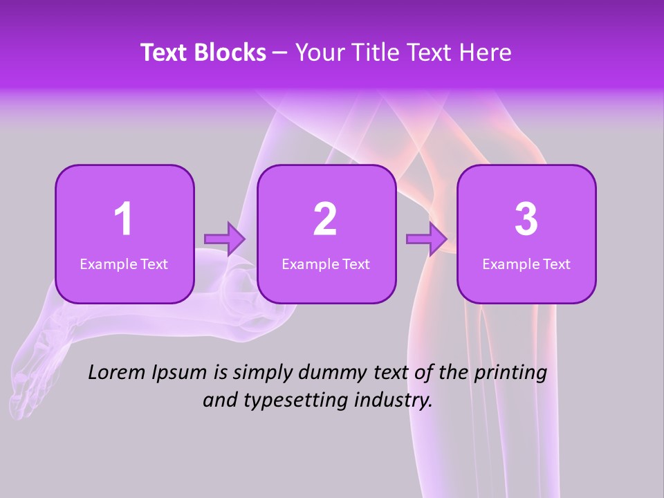 A 3D Image Of A Person's Leg With The Word Name Of Presentation On PowerPoint Template