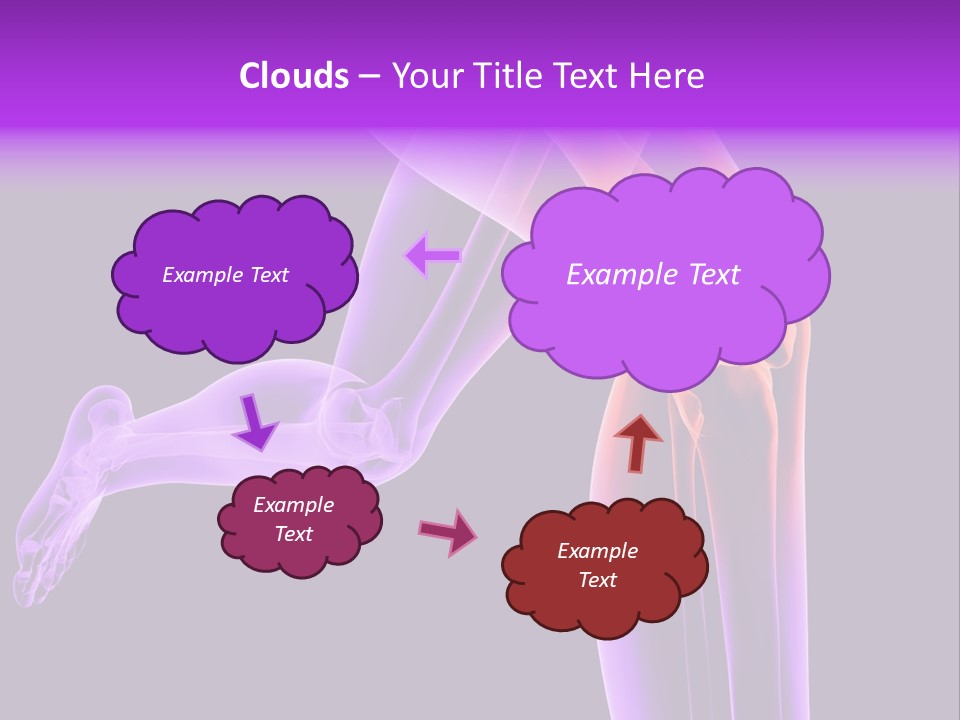 A 3D Image Of A Person's Leg With The Word Name Of Presentation On PowerPoint Template
