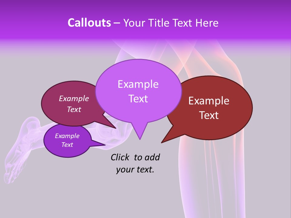 A 3D Image Of A Person's Leg With The Word Name Of Presentation On PowerPoint Template