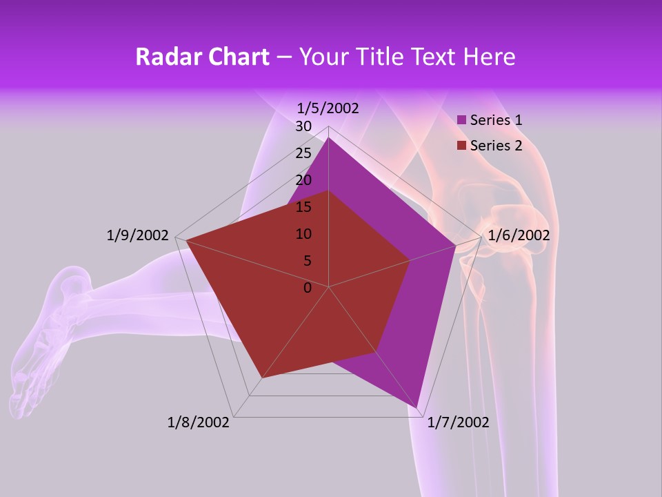 A 3D Image Of A Person's Leg With The Word Name Of Presentation On PowerPoint Template