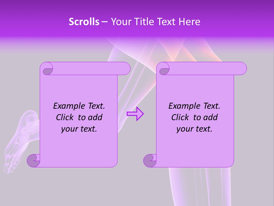 A 3D Image Of A Person's Leg With The Word Name Of Presentation On PowerPoint Template